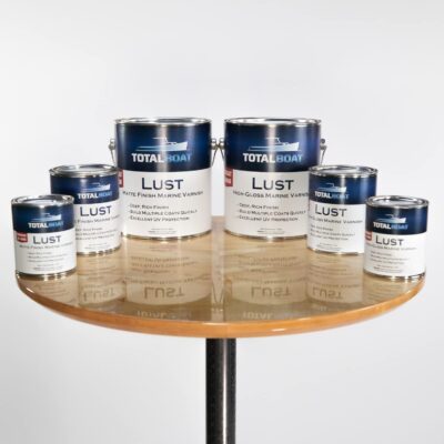 TotalBoat-482869 Lust Marine Varnish, High Gloss and Matte Finish for Wood, Boats, Outdoor Furniture (High Gloss, Quart)