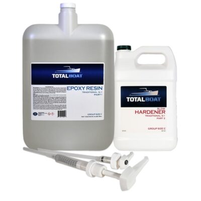 TotalBoat 5:1 Epoxy Resin Kit (Gallon, Slow Hardener), Marine Grade Epoxy for Fiberglass and Wood Boat Building and Repair