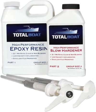 TotalBoat High Performance Epoxy Kit (Gallon, Fast), Crystal Clear Marine Grade Resin and Hardener for Woodworking, Fiberglass and Wood Boat Building and Repair