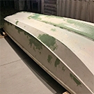 TotalBoat TotalFair Epoxy Fairing compound applied to properly prepared fiberglass on a boat.