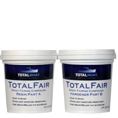 TotalBoat-409336 TotalFair Marine Epoxy Fairing Compound for Fiberglass, Wood, Aluminum and Steel (2 Quart Kit)