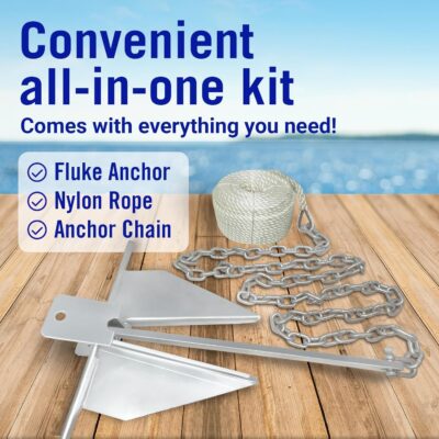 Heavy Boat Anchor Kit Fluke Anchor with Anchor Chain