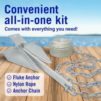 Heavy Boat Anchor Kit Fluke Anchor with Anchor Chain