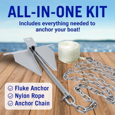 Heavy Boat Anchor Kit Fluke Anchor with Anchor Chain