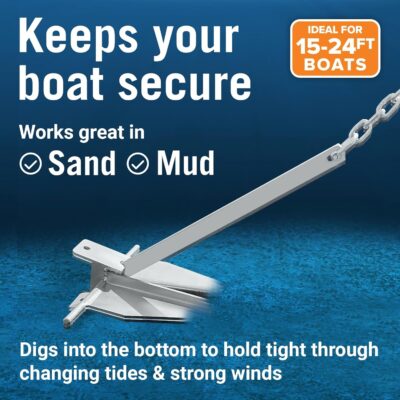 Heavy Boat Anchor Kit Fluke Anchor with Anchor Chain