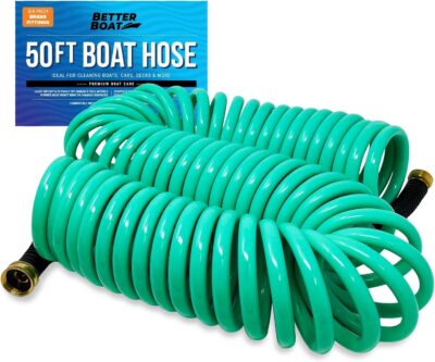 15FT Coiled Boat Hose | Coil Hose Water Hoses Expandable