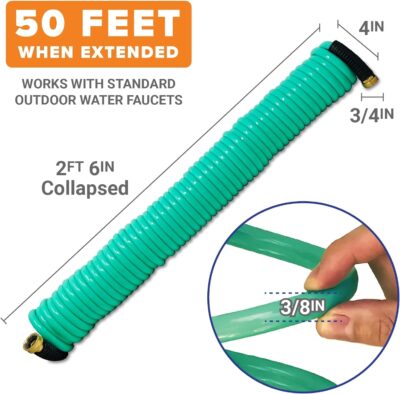 15FT Coiled Boat Hose | Coil Hose Water Hoses Expandable