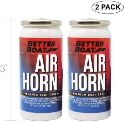 2 Pack Air Horn Refills for 1.4 Ounce Horns Boating Safety