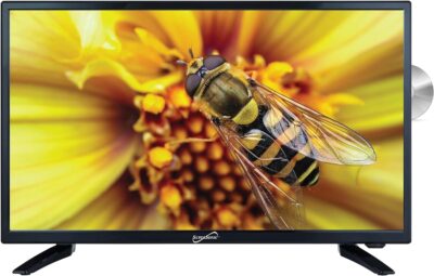 Supersonic SC-1912 19-Inch LED HDTV with 1080p Picture Quality, Built-in DVD Player, HDMI, USB, PC Monitor Capability, and AC/DC Compatibility - Ideal for RVs & Kitchens