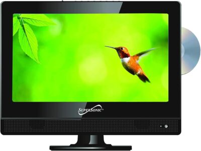 Supersonic SC-1912 19-Inch LED HDTV with 1080p Picture Quality, Built-in DVD Player, HDMI, USB, PC Monitor Capability, and AC/DC Compatibility - Ideal for RVs & Kitchens