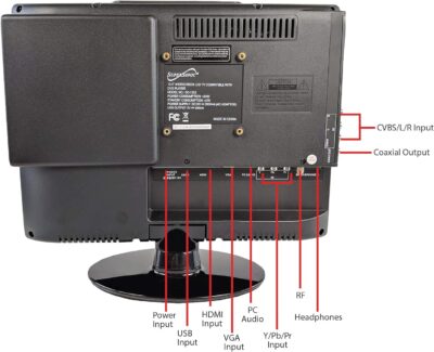 Supersonic SC-1912 19-Inch LED HDTV with 1080p Picture Quality, Built-in DVD Player, HDMI, USB, PC Monitor Capability, and AC/DC Compatibility - Ideal for RVs & Kitchens