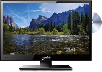 Supersonic SC-1912 19-Inch LED HDTV with 1080p Picture Quality, Built-in DVD Player, HDMI, USB, PC Monitor Capability, and AC/DC Compatibility - Ideal for RVs & Kitchens