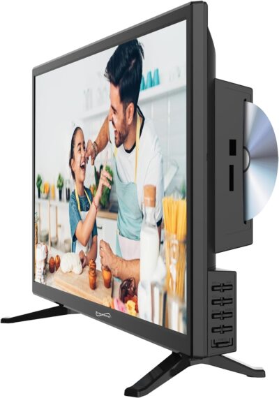 Supersonic SC-1912 19-Inch LED HDTV with 1080p Picture Quality, Built-in DVD Player, HDMI, USB, PC Monitor Capability, and AC/DC Compatibility - Ideal for RVs & Kitchens