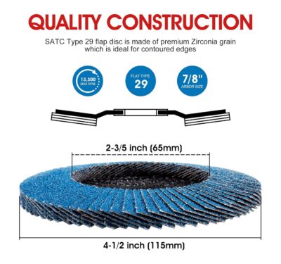 S SATC 20PCS Flap Discs 4 1/2 for Angle Grinder