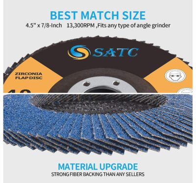 S SATC 20PCS Flap Discs 4 1/2 for Angle Grinder