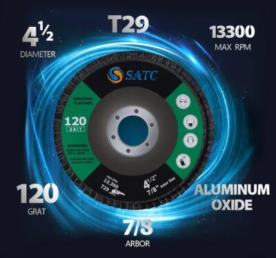 S SATC 20PCS Flap Discs 4 1/2 for Angle Grinder