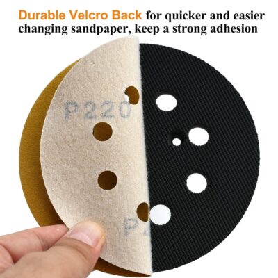 100-Pack 5-Inch 8-Hole Hook and Loop Sanding Discs 320-Grit