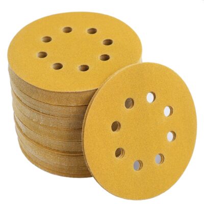 100-Pack 5-Inch 8-Hole Hook and Loop Sanding Discs 320-Grit