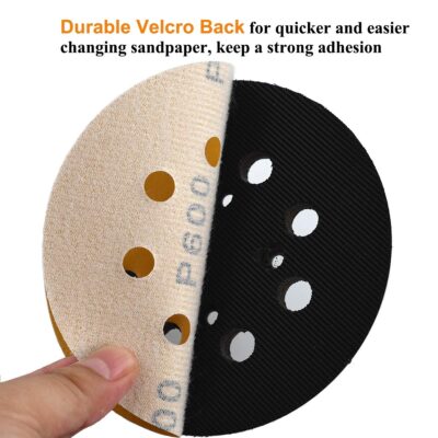 100-Pack 5-Inch 8-Hole Hook and Loop Sanding Discs 320-Grit