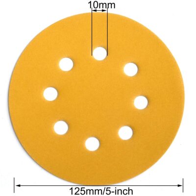 100-Pack 5-Inch 8-Hole Hook and Loop Sanding Discs 320-Grit