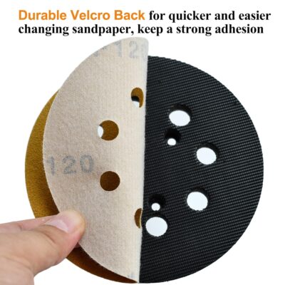 100-Pack 5-Inch 8-Hole Hook and Loop Sanding Discs 320-Grit