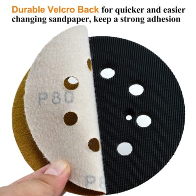 100-Pack 5-Inch 8-Hole Hook and Loop Sanding Discs 320-Grit