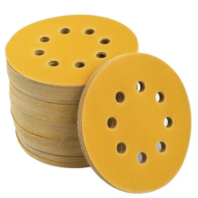 100-Pack 5-Inch 8-Hole Hook and Loop Sanding Discs 320-Grit