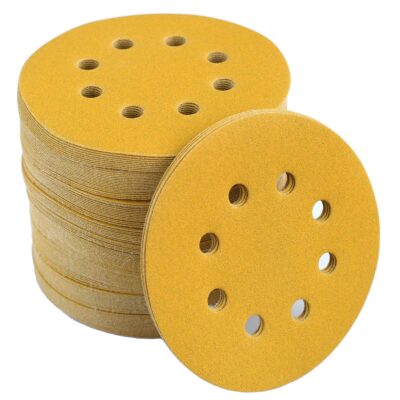 100-Pack 5-Inch 8-Hole Hook and Loop Sanding Discs 320-Grit