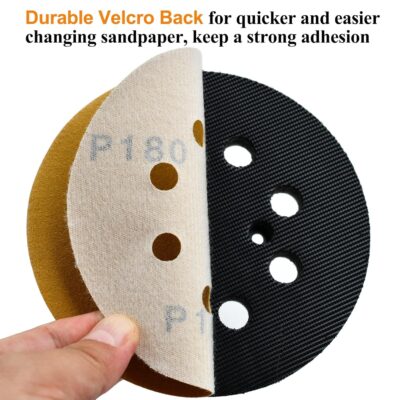 100-Pack 5-Inch 8-Hole Hook and Loop Sanding Discs 320-Grit