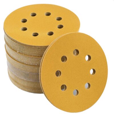 100-Pack 5-Inch 8-Hole Hook and Loop Sanding Discs 320-Grit