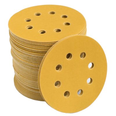 100-Pack 5-Inch 8-Hole Hook and Loop Sanding Discs 320-Grit