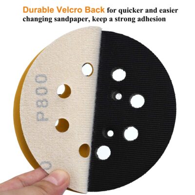 100-Pack 5-Inch 8-Hole Hook and Loop Sanding Discs 320-Grit