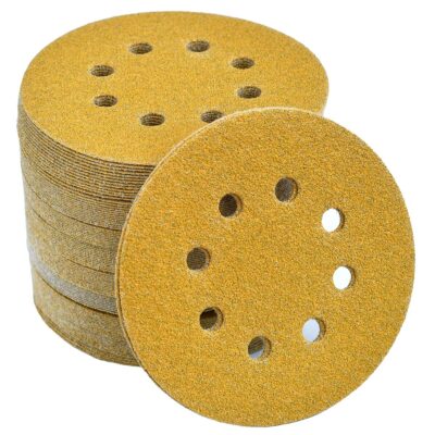 100-Pack 5-Inch 8-Hole Hook and Loop Sanding Discs 320-Grit