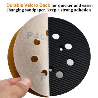 100-Pack 5-Inch 8-Hole Hook and Loop Sanding Discs 320-Grit