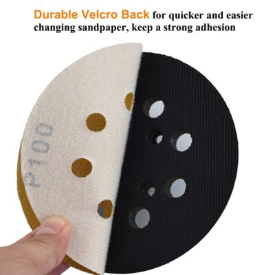 100-Pack 5-Inch 8-Hole Hook and Loop Sanding Discs 320-Grit