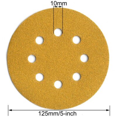 100-Pack 5-Inch 8-Hole Hook and Loop Sanding Discs 320-Grit