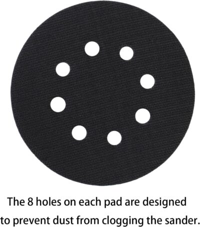 2 Pack 5 Inch 8 Holes Foam Interface Pad Surfprep Foam Sanding Pads for Buffer (2 Pack)