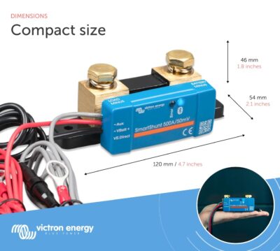 Victron Energy SmartShunt IP65 500 amp Battery Monitor (Bluetooth)