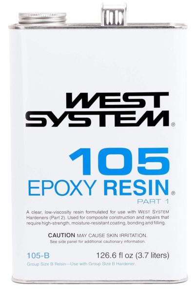 WEST SYSTEM 105B Epoxy Resin (126.6 fl oz) Bundle with 205B Fast Epoxy Hardener (27.5 fl oz) and 300 Mini Pumps Epoxy Metering 3-Pack Pump Set (3 Items)