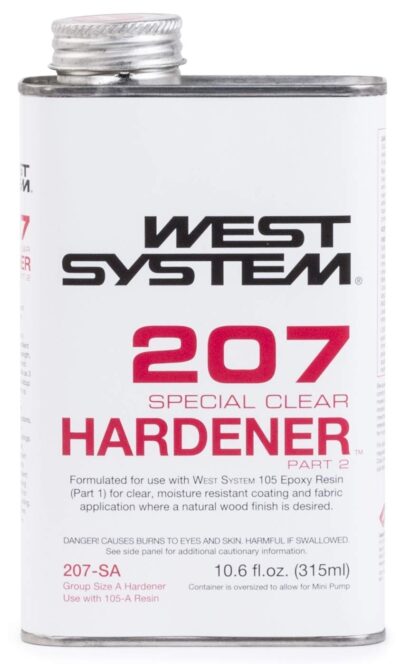 WEST SYSTEM 105A Epoxy Resin (32 fl oz) Bundle with 207SA Special Clear Epoxy Hardener (10.6 fl oz) and 300 Mini Pumps Epoxy Metering 3-Pack Pump Set (3 Items)