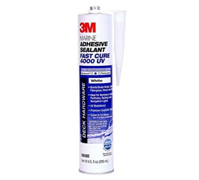 3M Marine Adhesive Sealant 4000 UV, PN06580, White, 295 mL Cartridge, 10 Fl Oz (Pack of 1)