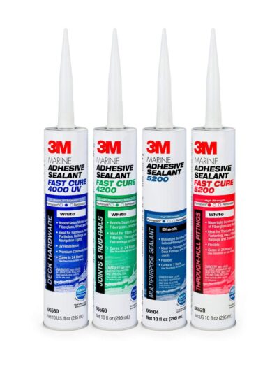 3M Marine Adhesive Sealant 4000 UV, PN06580, White, 295 mL Cartridge, 10 Fl Oz (Pack of 1)