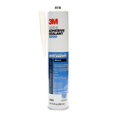 3M Marine Adhesive Sealant 5200 (06500) Permanent Bonding and Sealing for Boats and RVs Above and Below the Waterline Waterproof Repair, White, 10 fl oz Cartridge