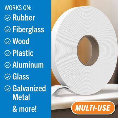 Butyl Tape RV and Marine Boat Windows and Sealing White Double Sided Putty Tape RV Window Seal Kit Butyl Sealant Tape Outdoor Waterproof Rubber Caulking Tape 1/8 x 3/4 x 36 FT White