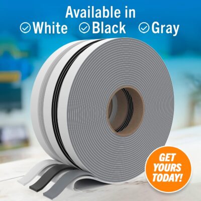 Butyl Tape RV and Marine Boat Windows and Sealing White Double Sided Putty Tape RV Window Seal Kit Butyl Sealant Tape Outdoor Waterproof Rubber Caulking Tape 1/8 x 3/4 x 36 FT White