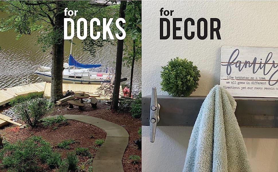 Simplified Living dock cleats for boat docks and home decor