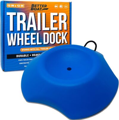 Trailer Wheel Chocks with Rope or Wheel Dock for Boat Trailer Travel Camper and RV Accessories Wheel Chocks for Travel Trailers and all Trailer Tires Wheeldock Tire Chock Blocks