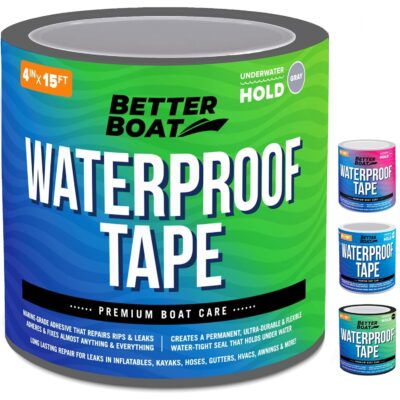 Black Waterproof Tape for Leaks Thick Heavy Duty Water Proof Tape Sealing Marine Grade Outdoor Pools, Gutter, Underwater, Stop Leak Seal Tape Repair Patch & Seal Sealant 15 Feet x 4 Inches