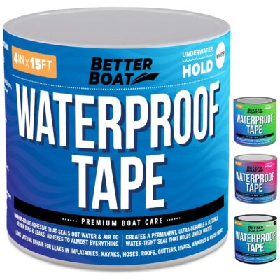 Black Waterproof Tape for Leaks Thick Heavy Duty Water Proof Tape Sealing Marine Grade Outdoor Pools, Gutter, Underwater, Stop Leak Seal Tape Repair Patch & Seal Sealant 15 Feet x 4 Inches