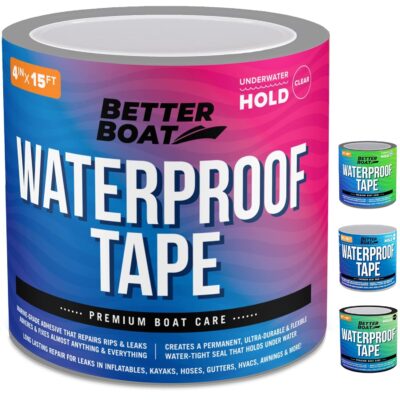 Black Waterproof Tape for Leaks Thick Heavy Duty Water Proof Tape Sealing Marine Grade Outdoor Pools, Gutter, Underwater, Stop Leak Seal Tape Repair Patch & Seal Sealant 15 Feet x 4 Inches